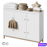 Low cabinet Ellipse Classic series for children's 3D Model Vray, Corona