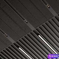 Suspended ceiling SAS International 2 3D Model Vray, Corona