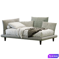 Picabia Single Bed 3D Model Vray, Corona