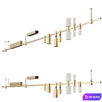 track lighting system centersvet Aurom gold Locus Tube Drum 3D Model Corona