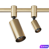 track lighting system centersvet Aurom gold Locus Tube Drum 3D Model Corona