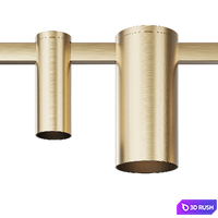 track lighting system centersvet Aurom gold Locus Tube Drum 3D Model Corona