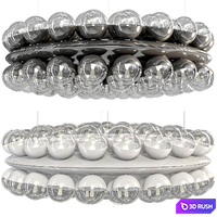 Prop Light round double Chandelier Moooi 3D Model Vray, Corona