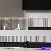 TV Wall | set 1037 3D Model Vray, Corona
