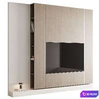 TV wall 01 3D Model Corona