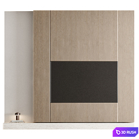 TV wall 01 3D Model Corona