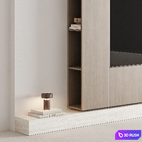 TV wall 01 3D Model Corona