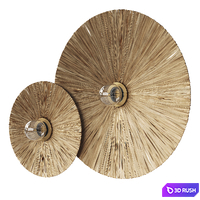 Bra Rafita by La Redoute wall lamp made of Raffia 3D Model Corona