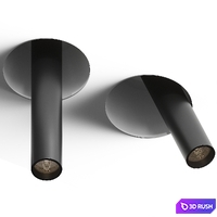 Tubex Fan Europe Lighting Adjustable Recessed Ceiling Lamp 3D Model Vray, Corona