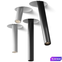 Tubex Fan Europe Lighting Adjustable Recessed Ceiling Lamp 3D Model Vray, Corona