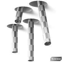 Tubex Fan Europe Lighting Adjustable Recessed Ceiling Lamp 3D Model Vray, Corona