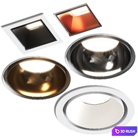 Sasso Recessed Spot light by Xal Ceiling Lamp 3D Model Vray, Corona