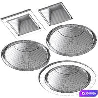 Sasso Recessed Spot light by Xal Ceiling Lamp 3D Model Vray, Corona