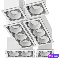 Mini multiple 3x GU10 by Modular Lighting Instruments 3D Model Vray, Corona