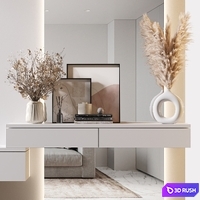 TV Wall | set 1059 3D Model Vray, Corona