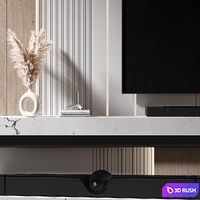 TV Wall | set 1063 3D Model Vray, Corona