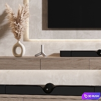 TV Wall | set 1067 3D Model Vray, Corona