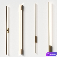 Simple wall lamps 3D Model Vray, Corona