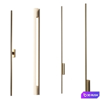 Simple wall lamps 3D Model Vray, Corona