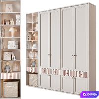 Wardrobe Children's 13 3D Model Vray, Corona