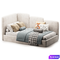 Corner bed Fleet 3D Model Corona