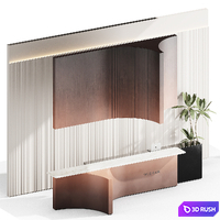 Reception desk 005 3D Model Corona