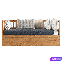 Ottoman bed Kymor 3D Model Vray, Corona