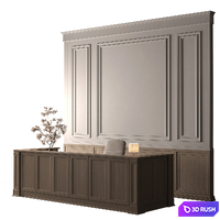 Reception - Office Furniture 823 3D Model Vray, Corona