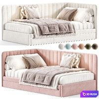 Ella Kids Bed 3D Model Vray, Corona