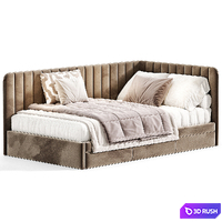 Ella Kids Bed 3D Model Vray, Corona