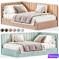 Ella Kids Bed 3D Model Vray, Corona