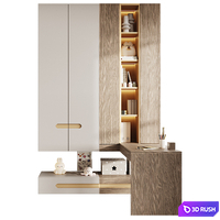 Children's room wardrobe with workspace 8 3D Model Corona