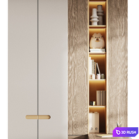 Children's room wardrobe with workspace 8 3D Model Corona