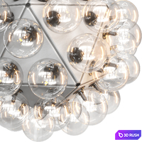 Hanging Designer Luminaire TARAXACUM by Flos 3D Model Vray, Corona