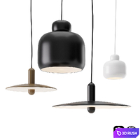Lu and Stone Lamp by Woud 3D Model