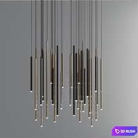 Modern Ceiling Light led Suspension collection 3D Model Vray, Corona