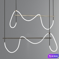 Modern Ceiling Light led Suspension collection 3D Model Vray, Corona