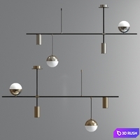 Modern Ceiling Light led Suspension collection 3D Model Vray, Corona