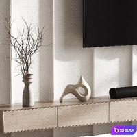 Tv Wall 088 3D Model Corona