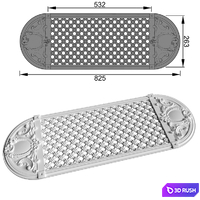 Vent Grill plastic and gypsum 3D Model Vray