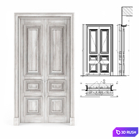 Door 3D Model Vray