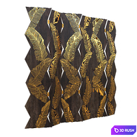 Oriental screen with fern leaves 3D Model Vray