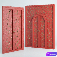 Asian Door 3D Model Vray