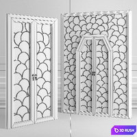 Asian Door 3D Model Vray