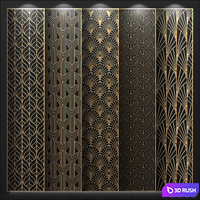 Decorative panel 3D Model Corona