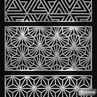 Decorative panel 3D Model Corona