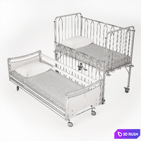 Ambulatory bed, adult, nursery. 3D Model Vray