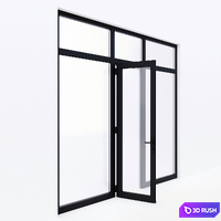 Balcony door Alumil 3D Model Corona