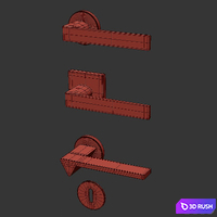Door handles COLOMBO 3D Model Corona