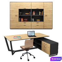 Desk set LORCA 3D Model Vray